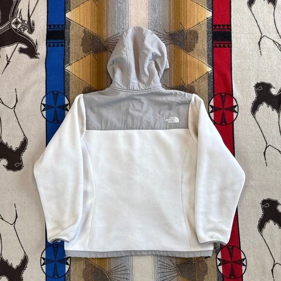 The North Face White Denali Fleece Hooded Full Zip Jacket Women's Size XL - Picture 2 of 12